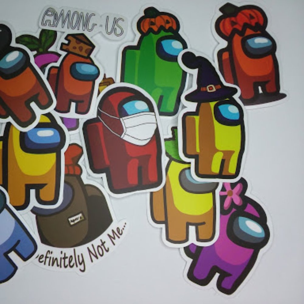 50 PC Among us stickers WATERPROOF💦 DECAL VINYL